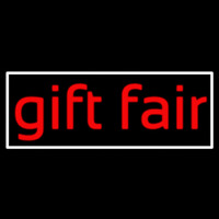 Red Gift Fair Neonskylt