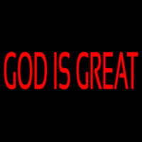Red God Is Great Neonskylt