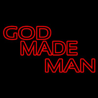 Red God Made Man Neonskylt