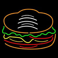 Red Green Burger Logo Neonskylt