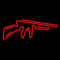 Red Gun Logo Neonskylt