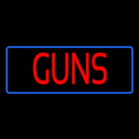 Red Guns Blue Border Neonskylt