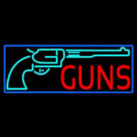 Red Guns Turquoise Logo Neonskylt