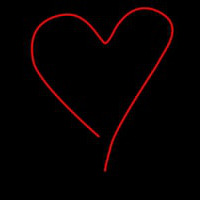 Red Heart Logo Neonskylt