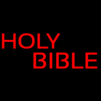 Red Holy Bible Neonskylt