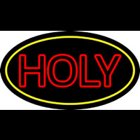 Red Holy With Border Neonskylt