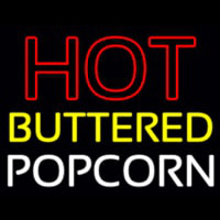 Red Hot Yellow Buttered White Popcorn Neonskylt