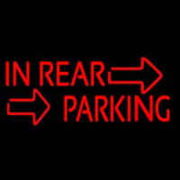 Red In Rear Parking Neonskylt
