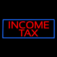 Red Income Ta  Blue Border Neonskylt