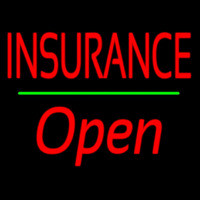 Red Insurance Open Green Line Neonskylt