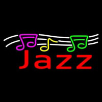 Red Jazz With Musical Note 2 Neonskylt