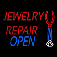 Red Jewelry Repair Blue Open Block Neonskylt
