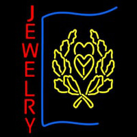 Red Jewlery Block Logo Neonskylt