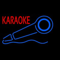 Red Karaoke With Mike Logo 2 Neonskylt