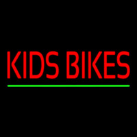 Red Kids Bikes Green Line Neonskylt