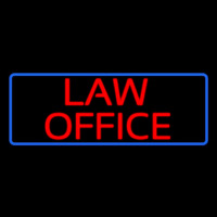 Red Law Office Blue Border Neonskylt