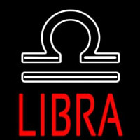 Red Libra Zodiac Neonskylt