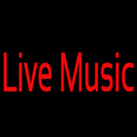 Red Live Music 2 Neonskylt