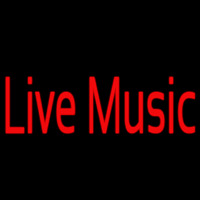 Red Live Music 2 Neonskylt