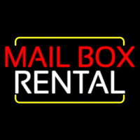 Red Mailbo  Blue Rental Neonskylt