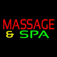 Red Massage And Spa Neonskylt