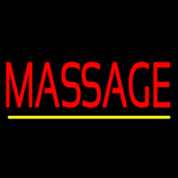 Red Massage Neonskylt