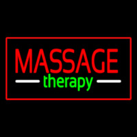 Red Massage Therapy Red Border Neonskylt