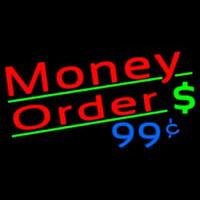 Red Money Order Dollar Logo Neonskylt