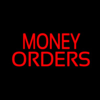 Red Money Orders Neonskylt