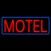 Red Motel With Blue Border Neonskylt