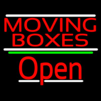 Red Moving Bo es Open 3 Neonskylt