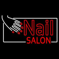 Red Nail Salon Neonskylt