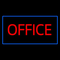 Red Office Blue Neonskylt