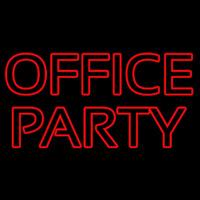 Red Office Party Neonskylt