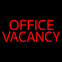 Red Office Vacancy Neonskylt