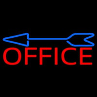 Red Office With Arrow 1 Neonskylt