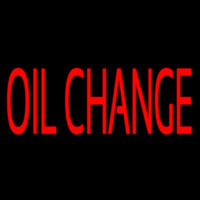 Red Oil Change Neonskylt
