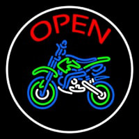 Red Open Bike Logo Neonskylt