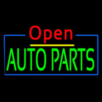 Red Open Green Auto Parts Neonskylt