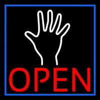 Red Open Psychic Blue Border Neonskylt