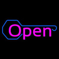 Red Open With Key Logo Neonskylt