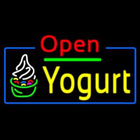 Red Open Yogurt Neonskylt
