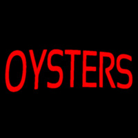 Red Oysters Block Neonskylt