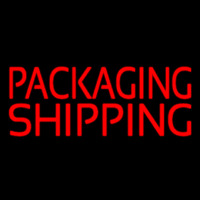 Red Packaging Shipping Block Neonskylt