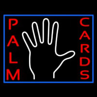 Red Palm Cards With White Logo Neonskylt