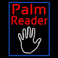 Red Palm Reader White Logo Neonskylt