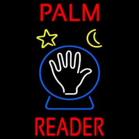 Red Palm Reader With Crystal Neonskylt