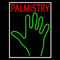 Red Palmistry White Border Neonskylt