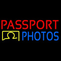 Red Passport Blue Photos Neonskylt