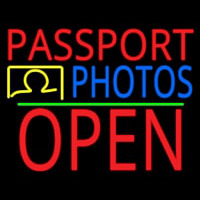 Red Passport Blue Photos With Open 1 Neonskylt